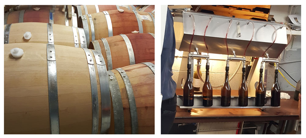 Snowy Peaks wine barrels