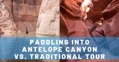 Paddling into Antelope Canyon vs. the Guided Tour – Page, Arizona
