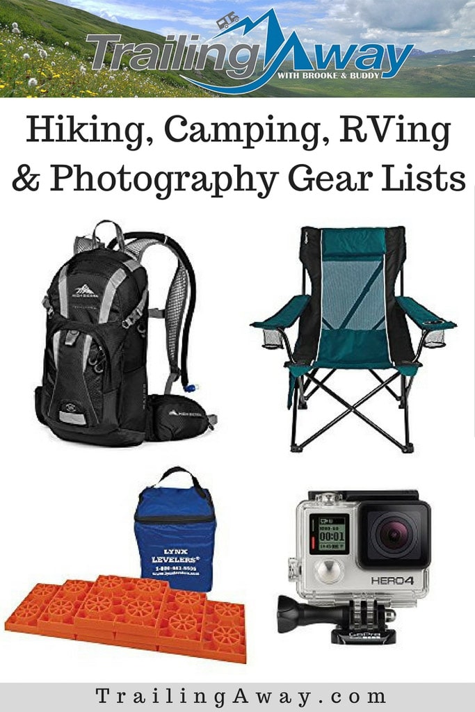 Gear & resources for RVing, hiking in various conditions, photography, and blogging from Brooke & Buddy at Trailing Away.