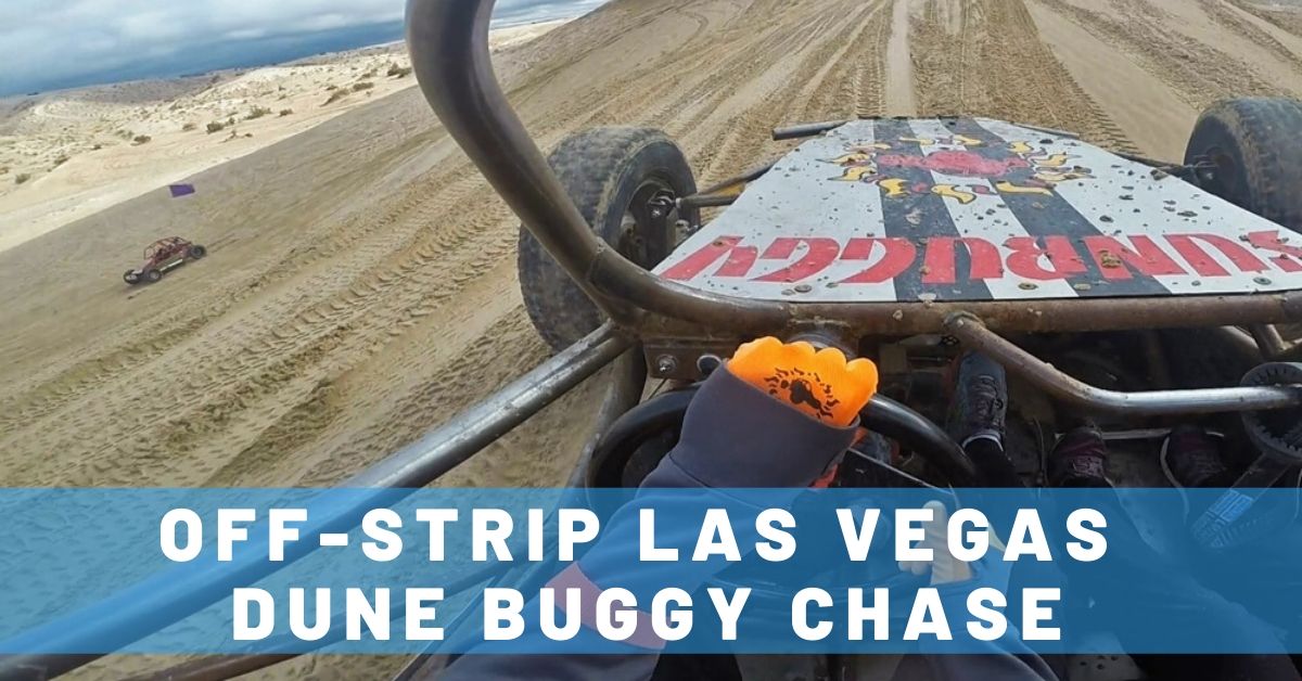 Las Vegas Dune Buggy Chase In The Desert Trailing Away