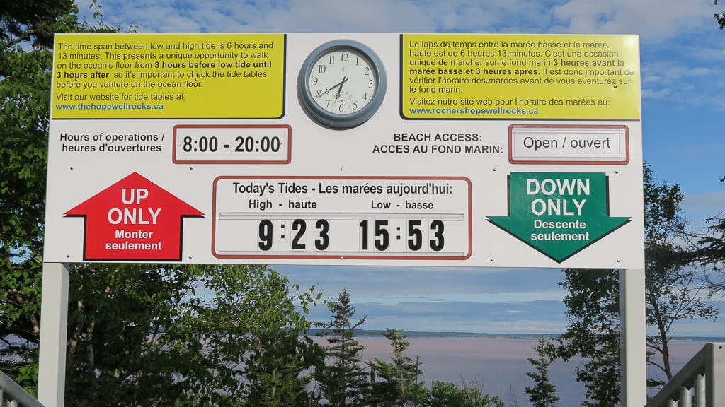 walking on the ocean floor at hopewell rocks in new hopewell rocks tide chart