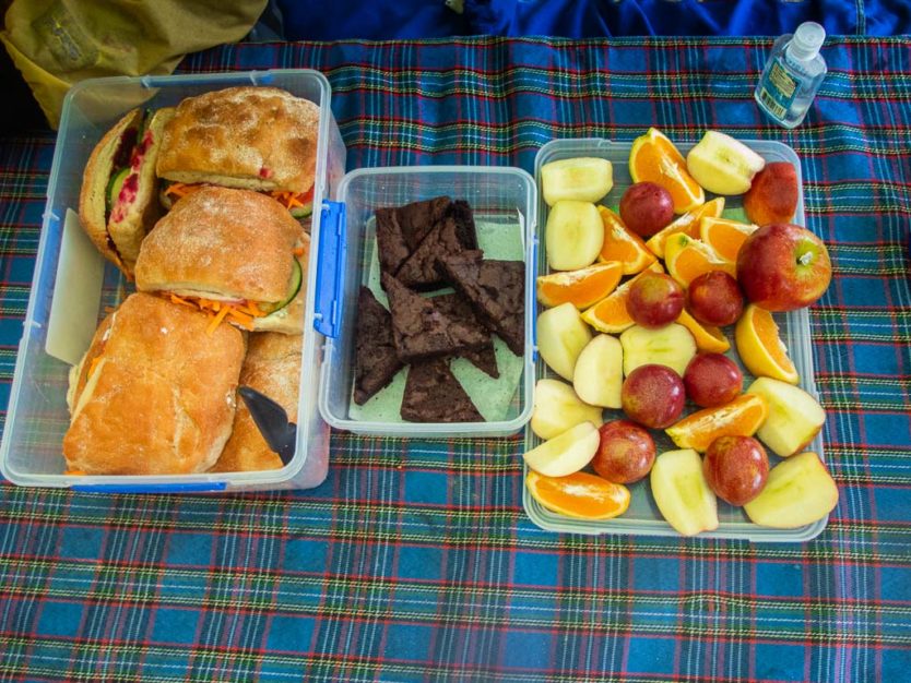 lunch provided by abel tasman kayaks on our Remote Coast Kayaking Tour on Onetahuti Bay