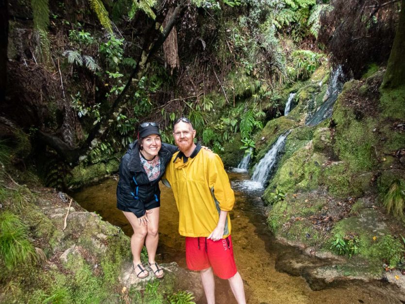 waterfall near Onetahuti Bay camp in abel tasman national park