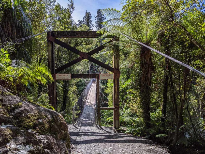 Bridge over Hokitika Gorge on the Hokitika Gorge Walk