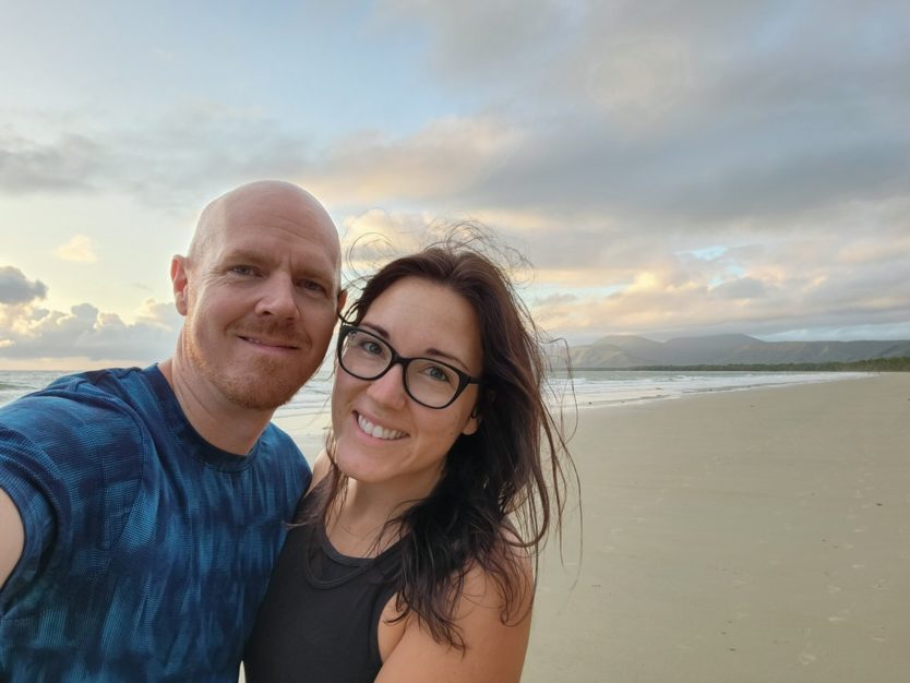 sunrise walk on four-mile beach n port douglas australia