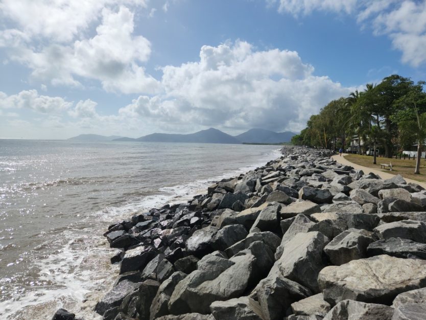 walkway along ocean north of cairns australia